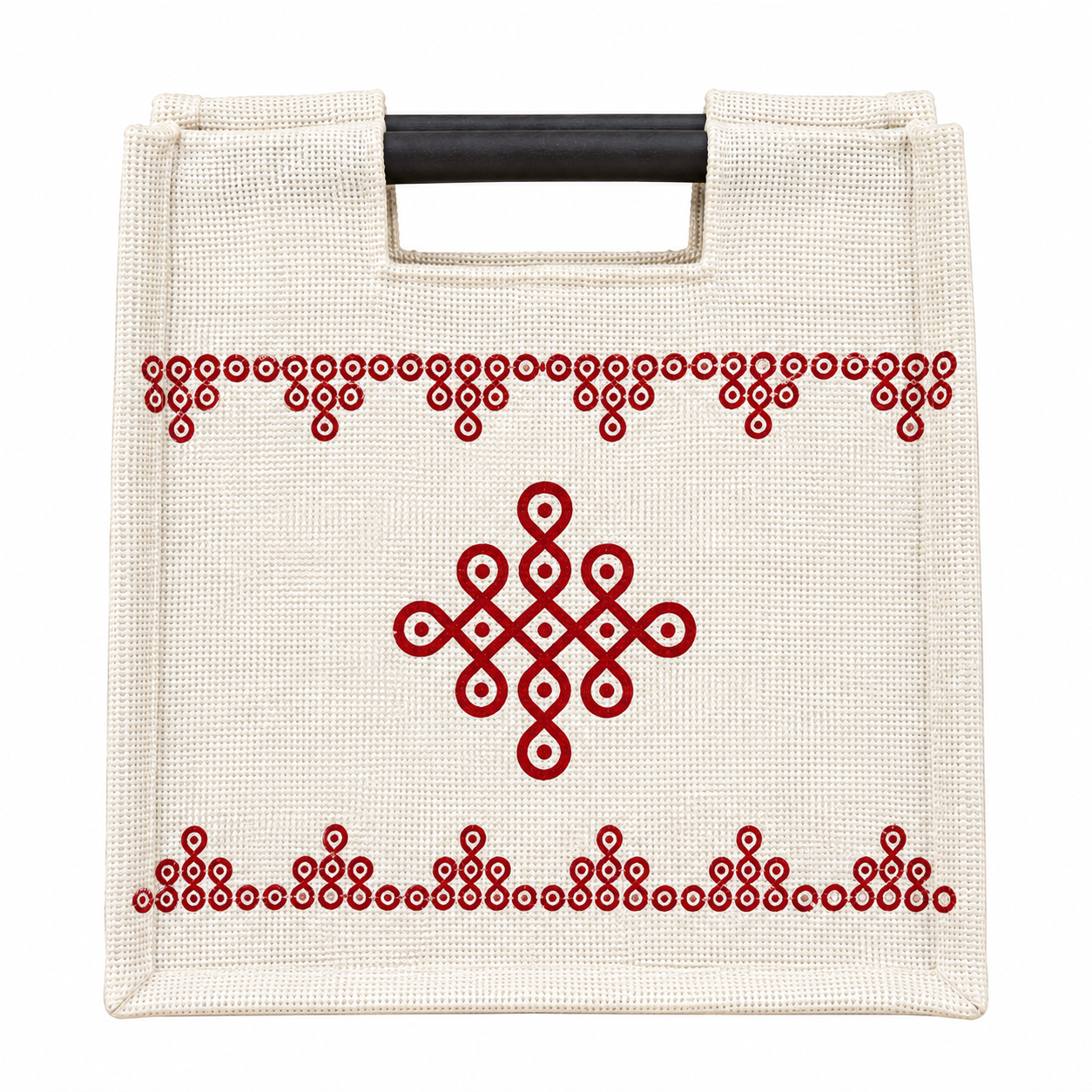 Kolam Jute Bag White